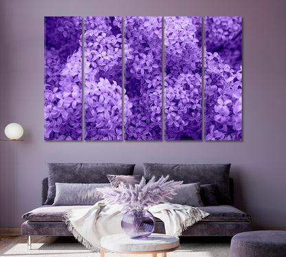 Blooming Lilac Flowers Canvas Print ArtLexy 5 Panels 36"x24" inches 