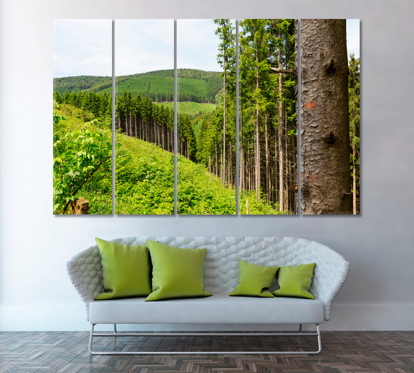 Sauerland Forest Germany Canvas Print ArtLexy 5 Panels 36"x24" inches 