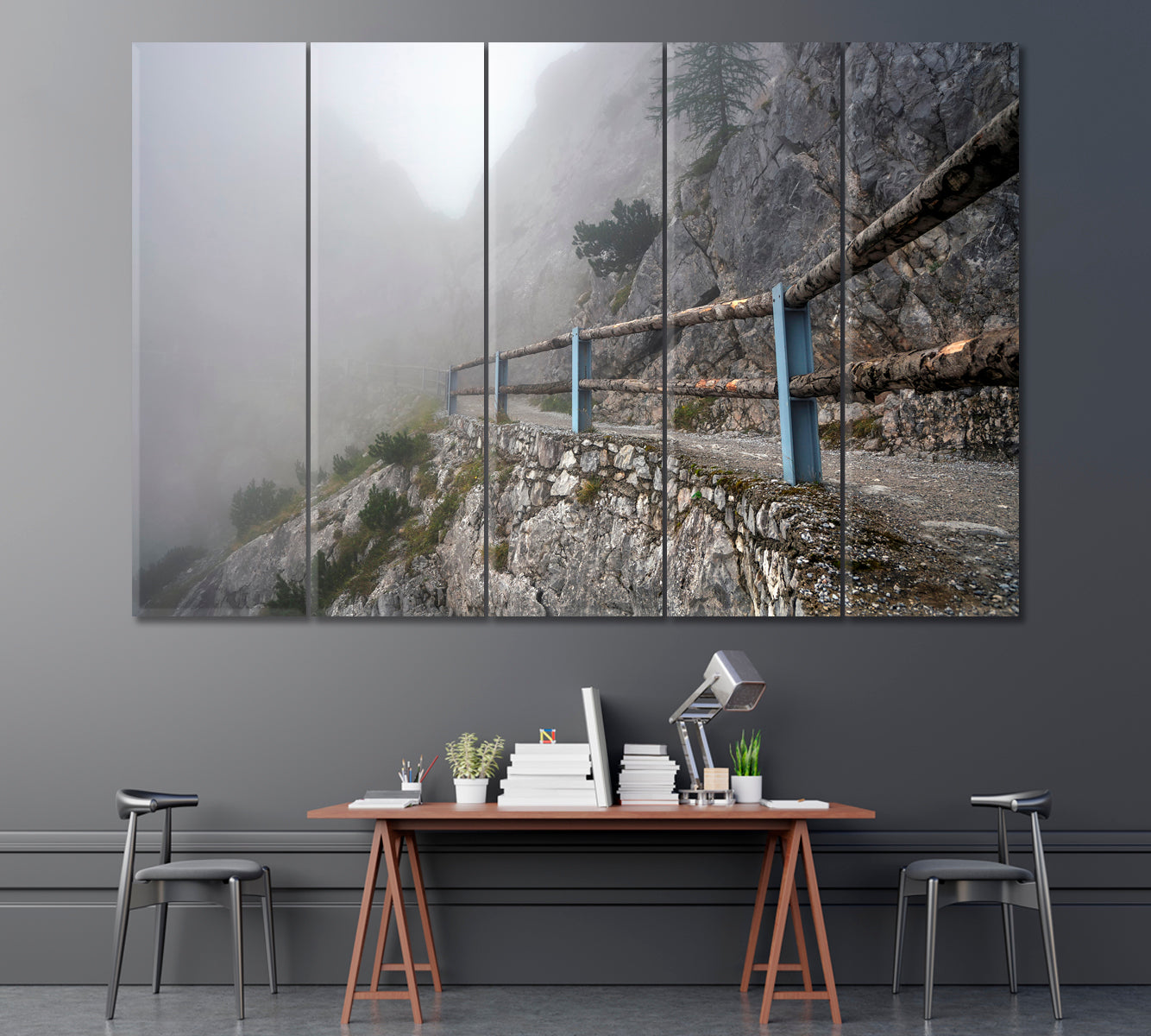 Trail to Werfen Ice Caves Canvas Print ArtLexy 5 Panels 36"x24" inches 