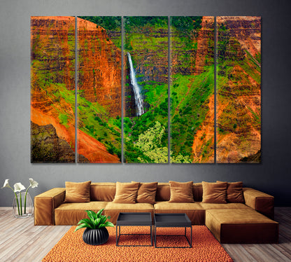 Waimea Canyon Kauai Hawaii Canvas Print ArtLexy 5 Panels 36"x24" inches 