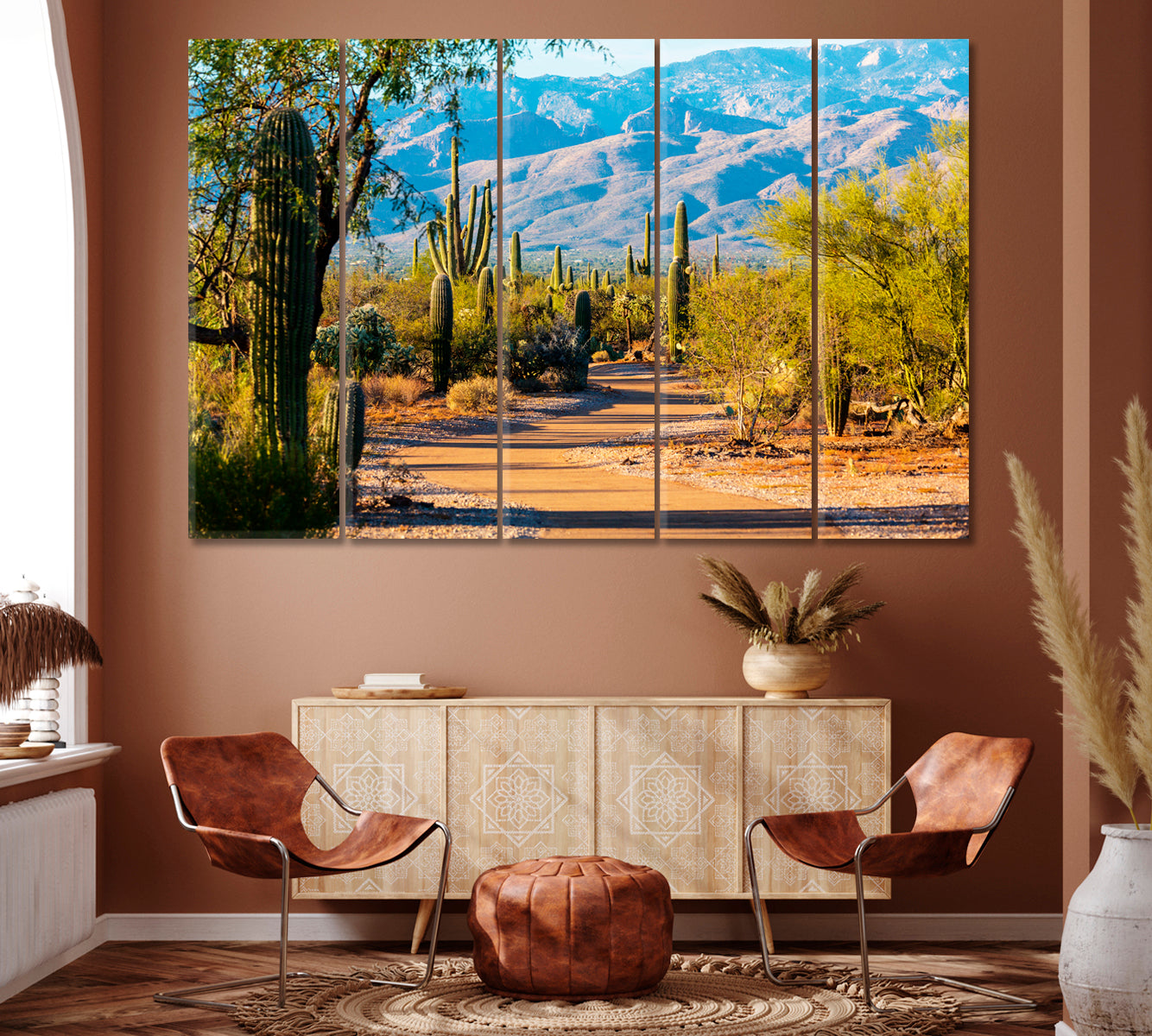 Saguaro National Park Arizona USA Canvas Print ArtLexy 5 Panels 36"x24" inches 