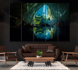 Son Doong Cave Vietnam Canvas Print ArtLexy 5 Panels 36"x24" inches 