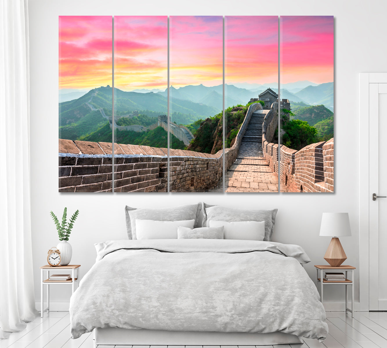 Great Wall of China Canvas Print ArtLexy 5 Panels 36"x24" inches 