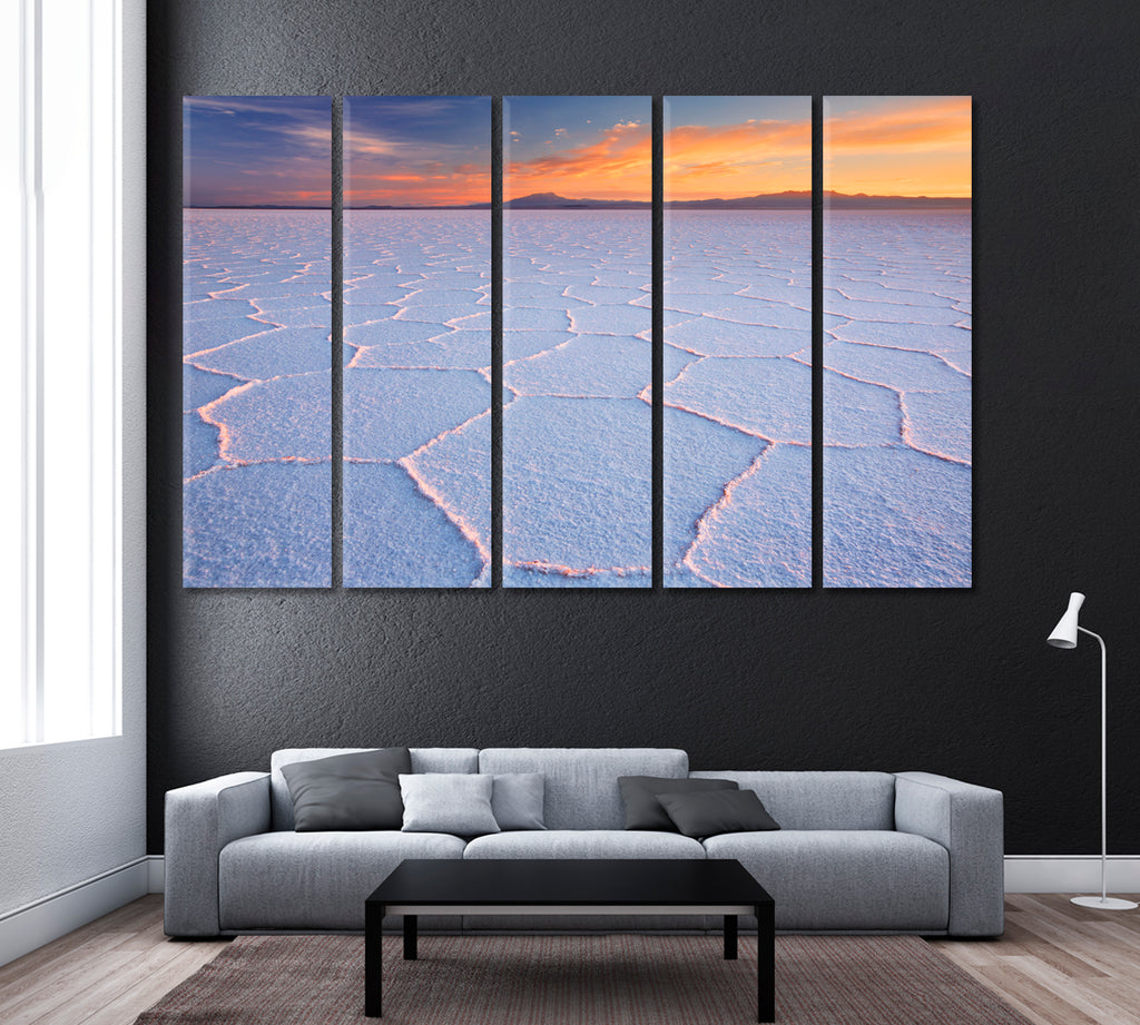 Salar de Uyuni Bolivia Canvas Print ArtLexy 5 Panels 36"x24" inches 
