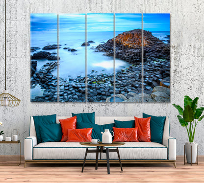 Giant's Causeway Northern Ireland Canvas Print ArtLexy 5 Panels 36"x24" inches 