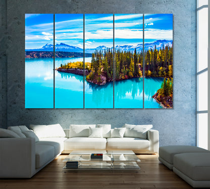 Abraham Lake Alberta Canada Canvas Print ArtLexy 5 Panels 36"x24" inches 