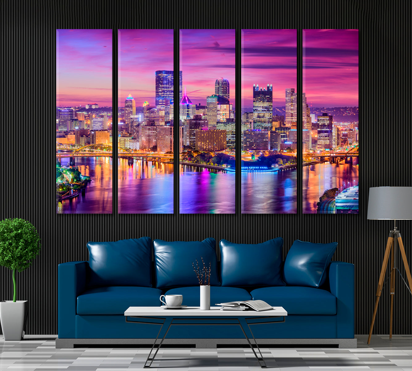 Pittsburgh Pennsylvania City Skyline Canvas Print ArtLexy   