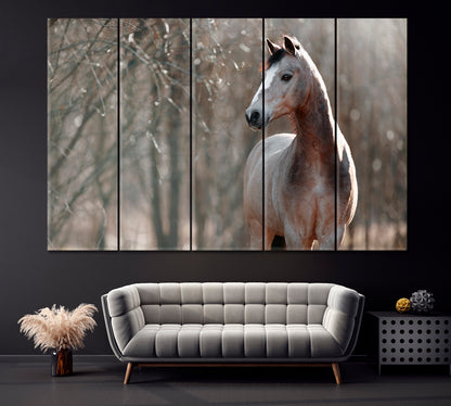 Welsh Pony Horse Canvas Print ArtLexy 5 Panels 36"x24" inches 