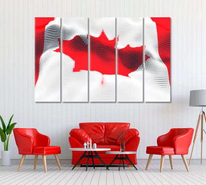 Abstract Canada Flag Canvas Print ArtLexy   