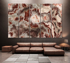 Abstract Agate Effect Design Canvas Print ArtLexy 5 Panels 36"x24" inches 