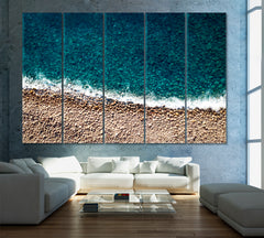 Beautiful Ocean Beach Canvas Print ArtLexy 5 Panels 36"x24" inches 