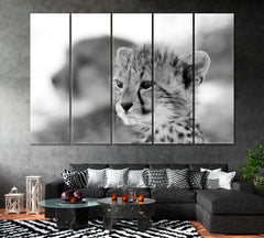 Cheetah Cub South Africa Canvas Print ArtLexy 5 Panels 36"x24" inches 