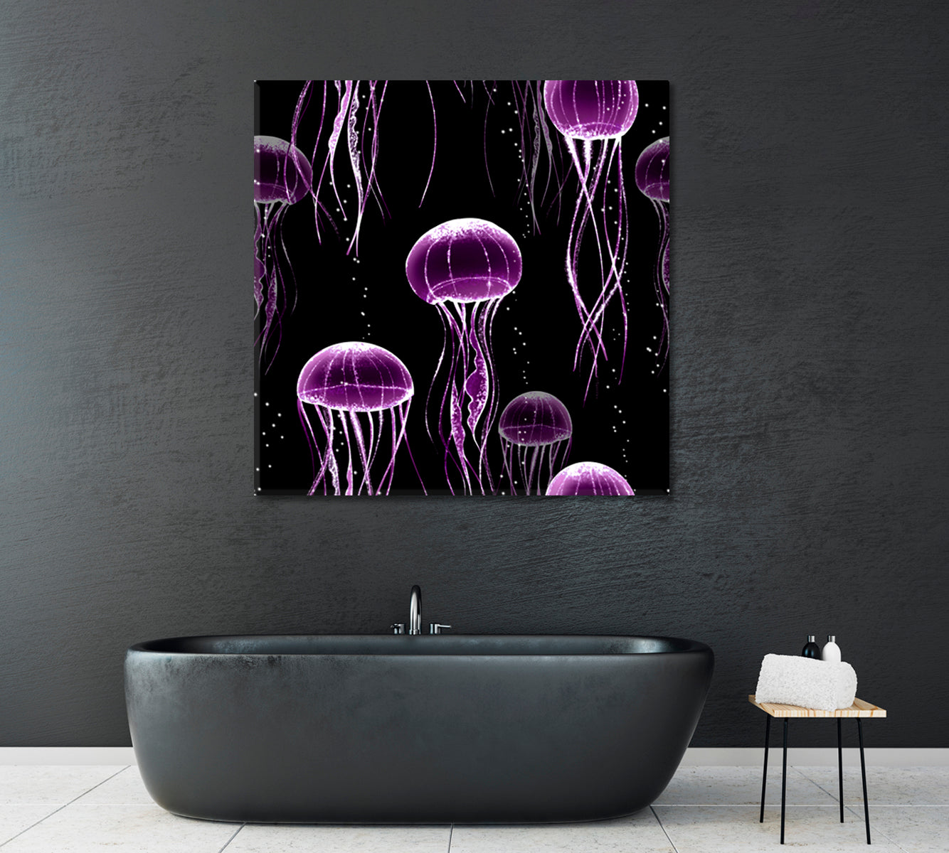 Purple Jellyfish Canvas Print ArtLexy   