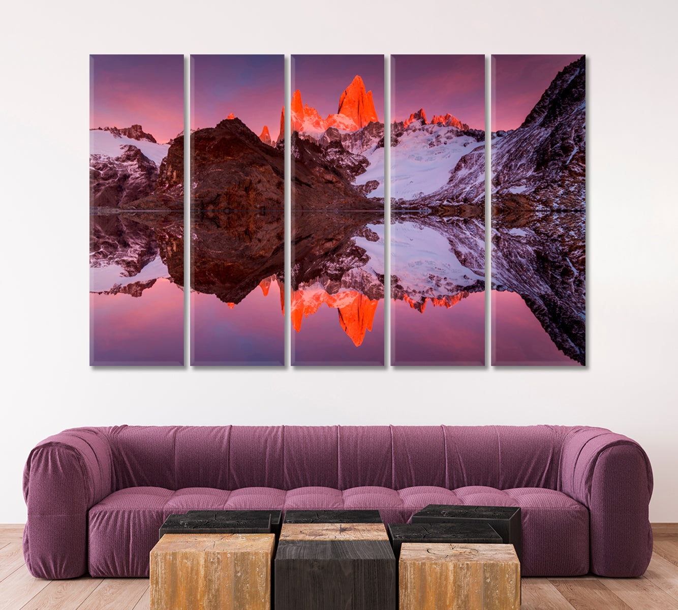Fitz Roy Mountain and Lake Los Tres Patagonia Argentina Canvas Print ArtLexy   