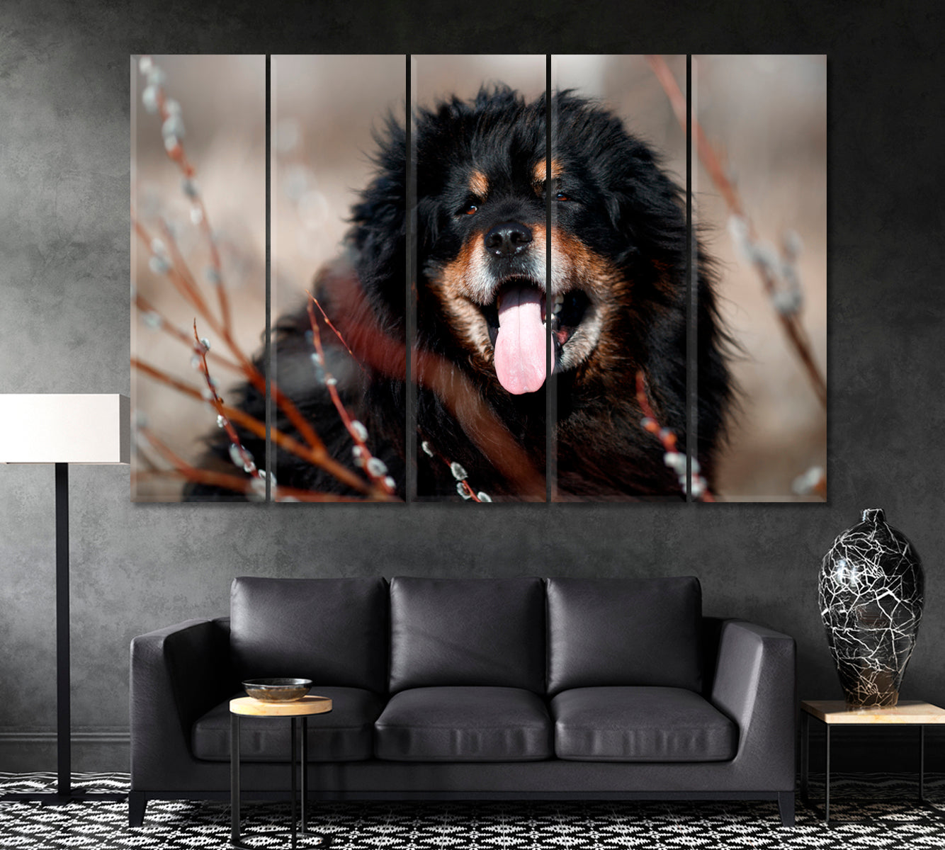 Tibetan Mastiff Canvas Print ArtLexy 5 Panels 36"x24" inches 