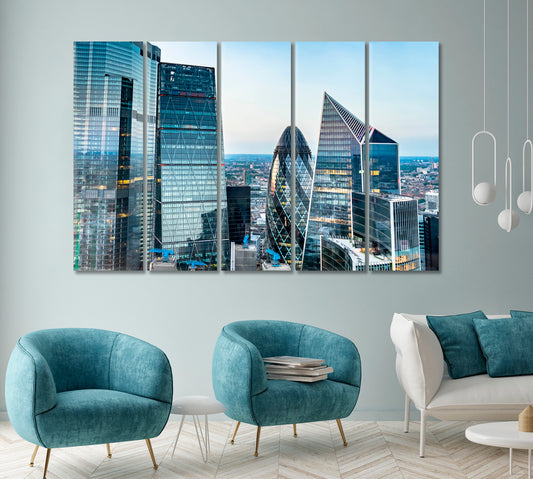 City of London Skyline with Modern Office Buildings Canvas Print ArtLexy   