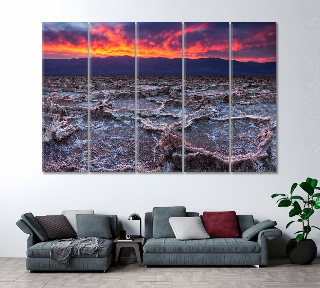 Death Valley National Park California US Canvas Print ArtLexy 5 Panels 36"x24" inches 
