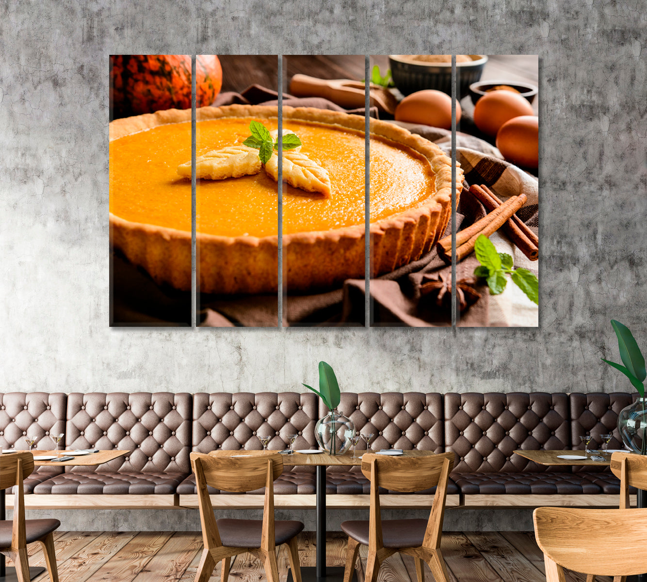 Traditional American Pumpkin Pie Canvas Print ArtLexy   