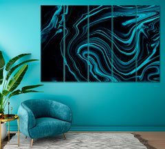 Abstract Liquid Swirl Pattern Canvas Print ArtLexy 5 Panels 36"x24" inches 