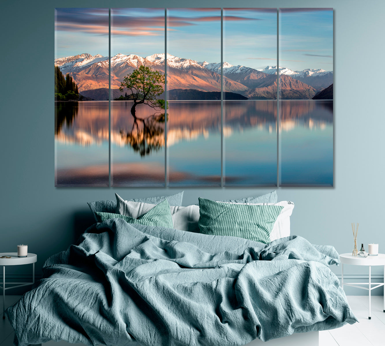 That Wanaka Tree New Zealand Canvas Print ArtLexy 5 Panels 36"x24" inches 