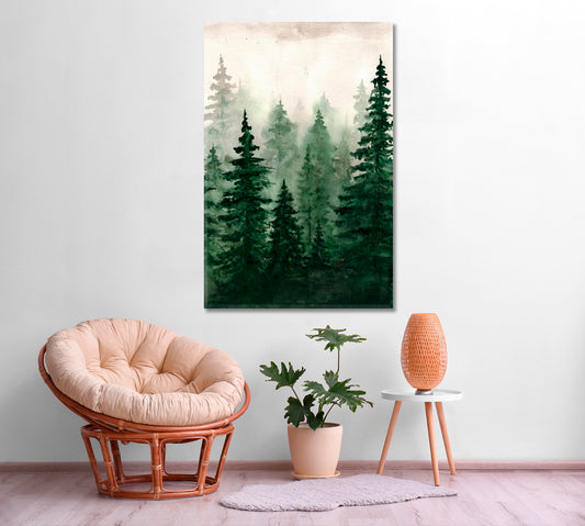 Spruce Forest Canvas Print ArtLexy 1 Panel 16"x24" inches 