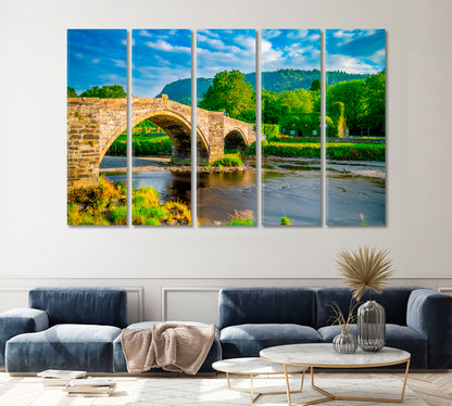 Stone Bridge in Llanrwst North Wales Canvas Print ArtLexy   