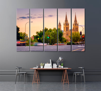 St. Peter's Cathedral Adelaide Canvas Print ArtLexy 5 Panels 36"x24" inches 