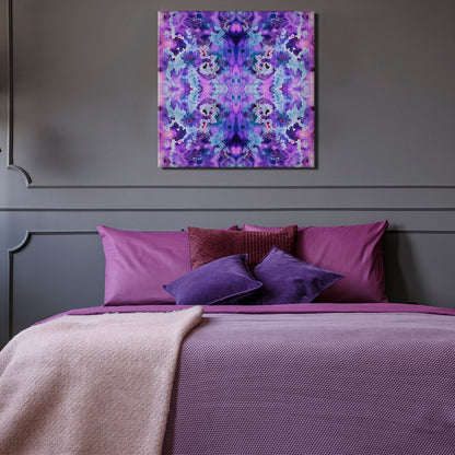 Purple Watercolor Kaleidoscope Canvas Print ArtLexy   