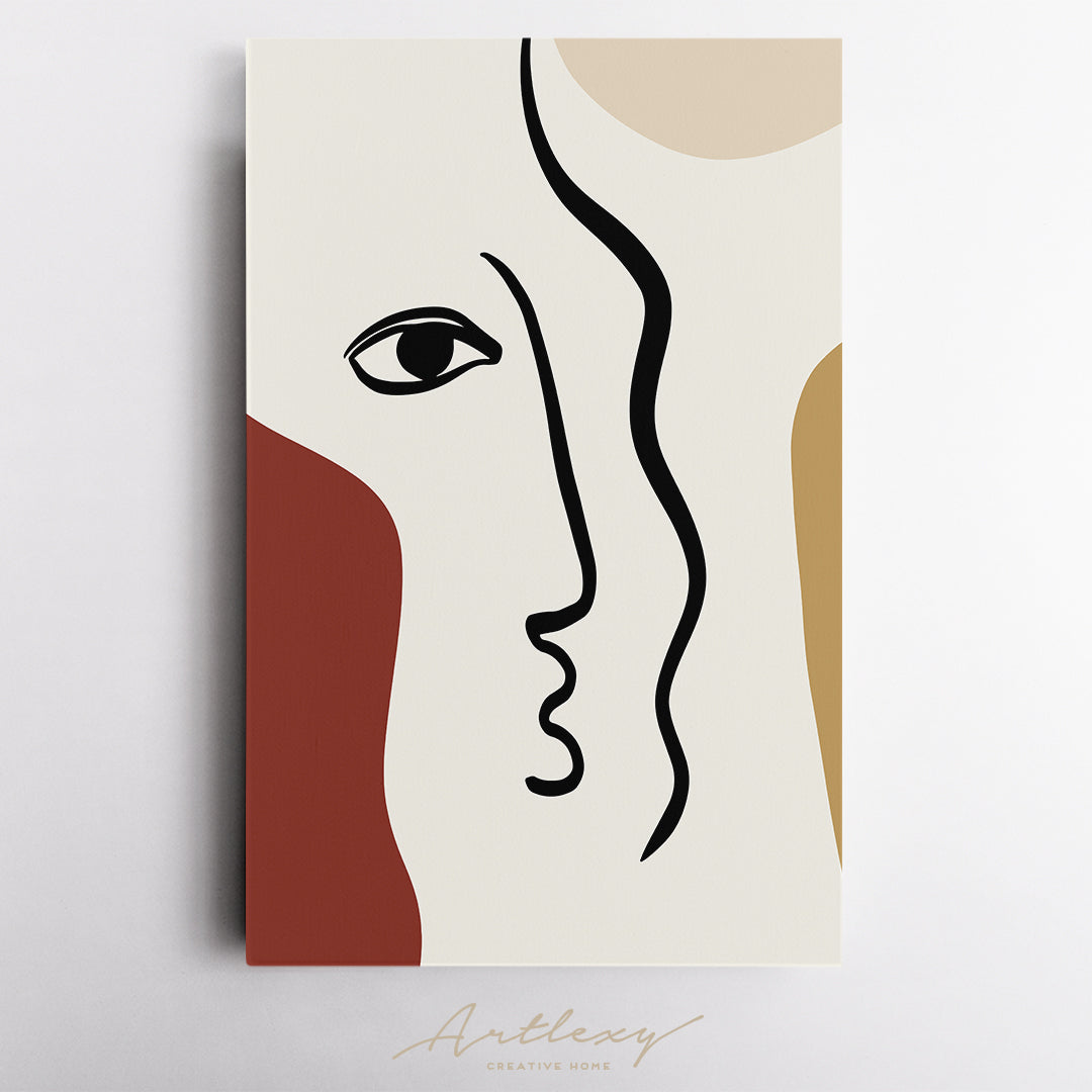 Set of 3 Cubism Woman Face Canvas Print ArtLexy   