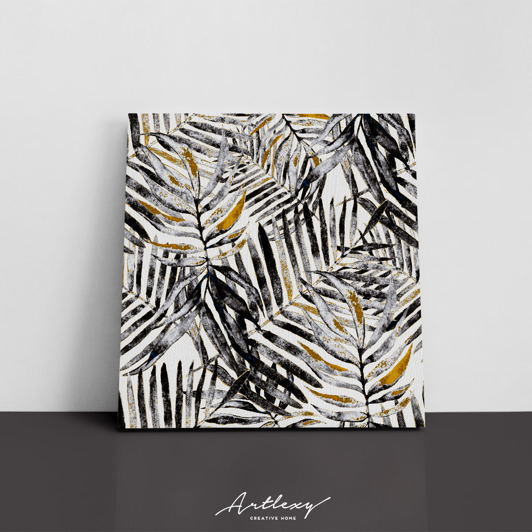 Modern Tropical Leaves Canvas Print ArtLexy   
