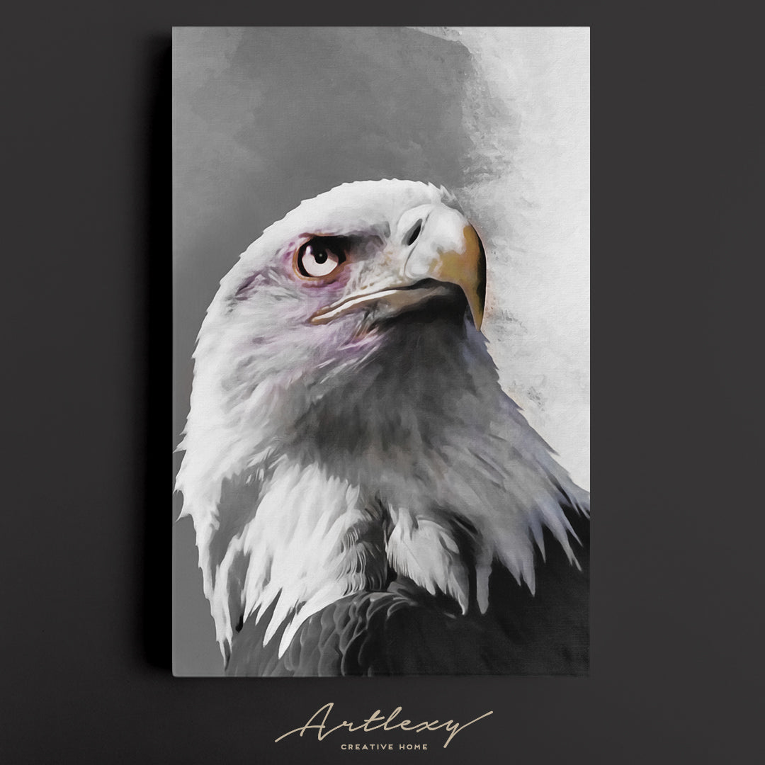 Eagle Portrait Canvas Print ArtLexy 1 Panel 16"x24" inches 
