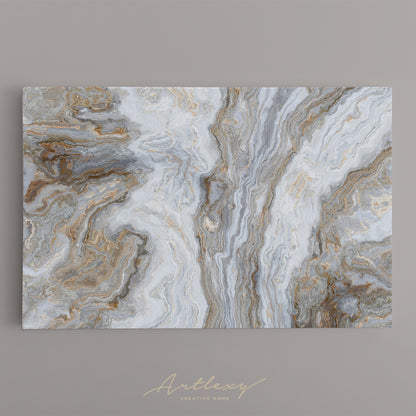 Abstract Marble with Gold Inclusions Canvas Print ArtLexy   