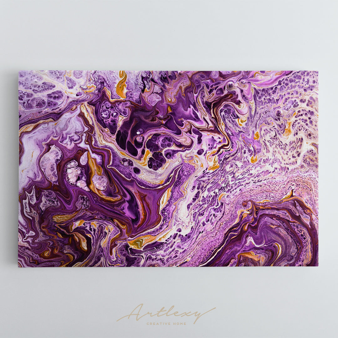 Abstract Purple Liquid Pattern Canvas Print ArtLexy   