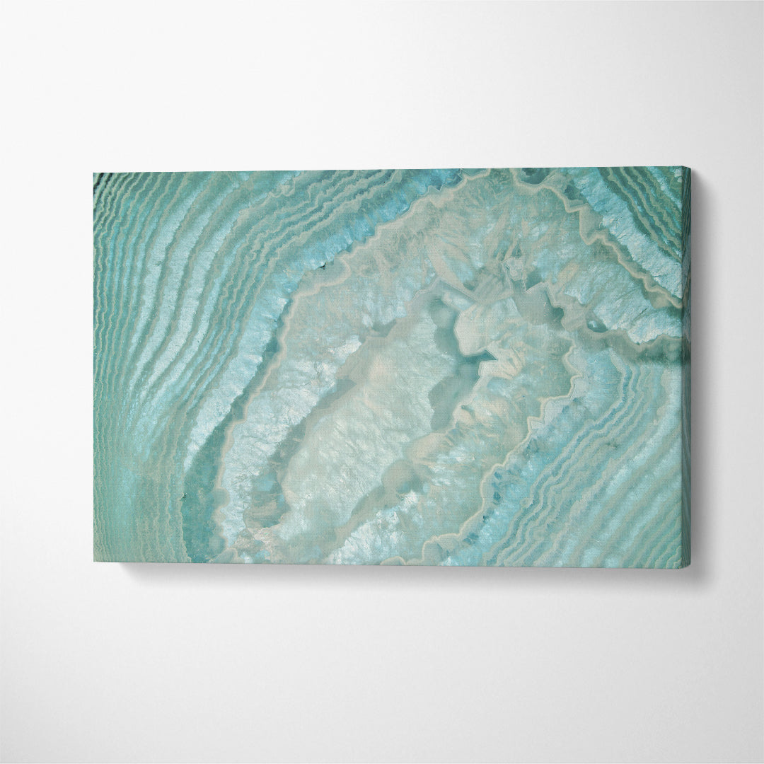 Light Blue Agate Canvas Print ArtLexy 1 Panel 24"x16" inches 