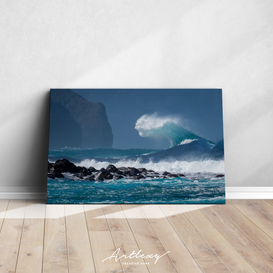 Giant Wave on Napali Coast Canvas Print ArtLexy   