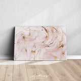 Abstract Pink Marble with Gold Veins Canvas Print ArtLexy   