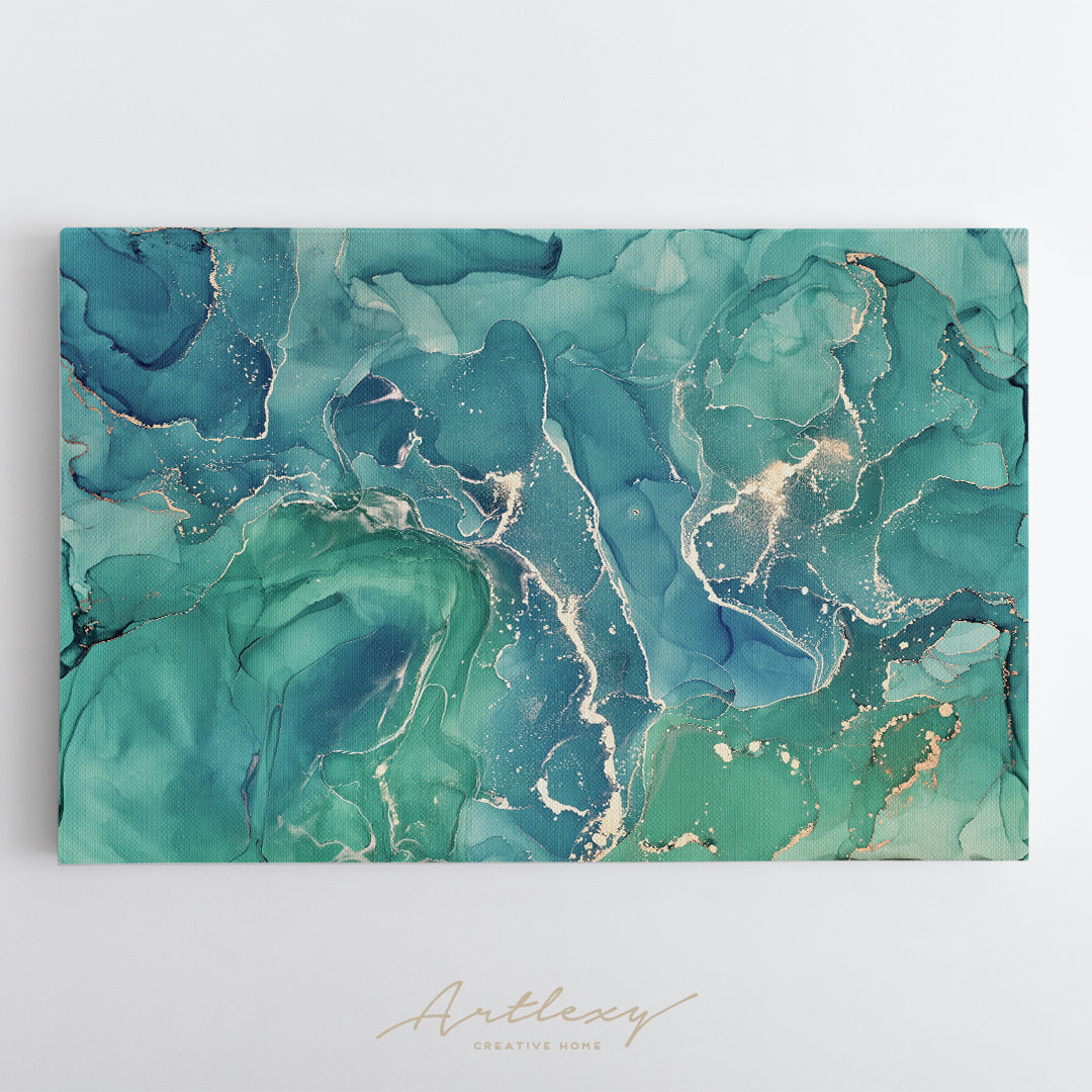 Abstract Green Marble Composition Canvas Print ArtLexy   
