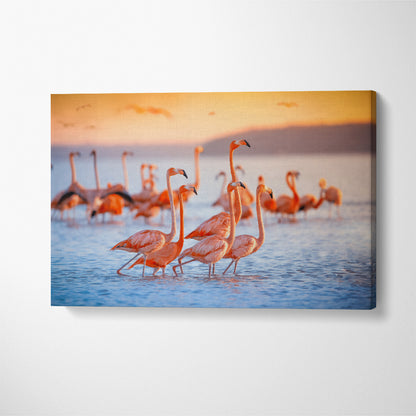 Flamingos in Lake Nakuru Canvas Print ArtLexy 1 Panel 24"x16" inches 