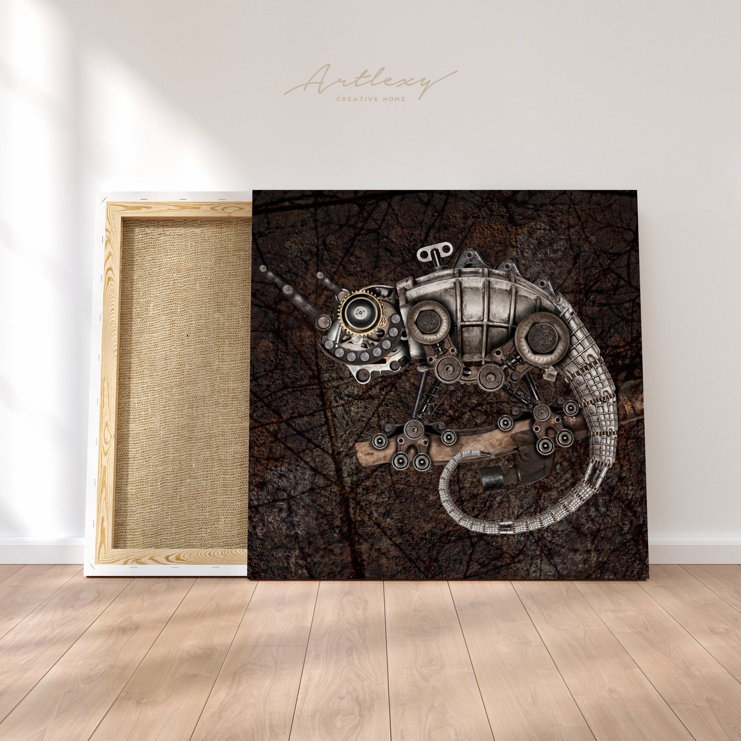 Mechanical Steampunk Lizard Canvas Print ArtLexy   
