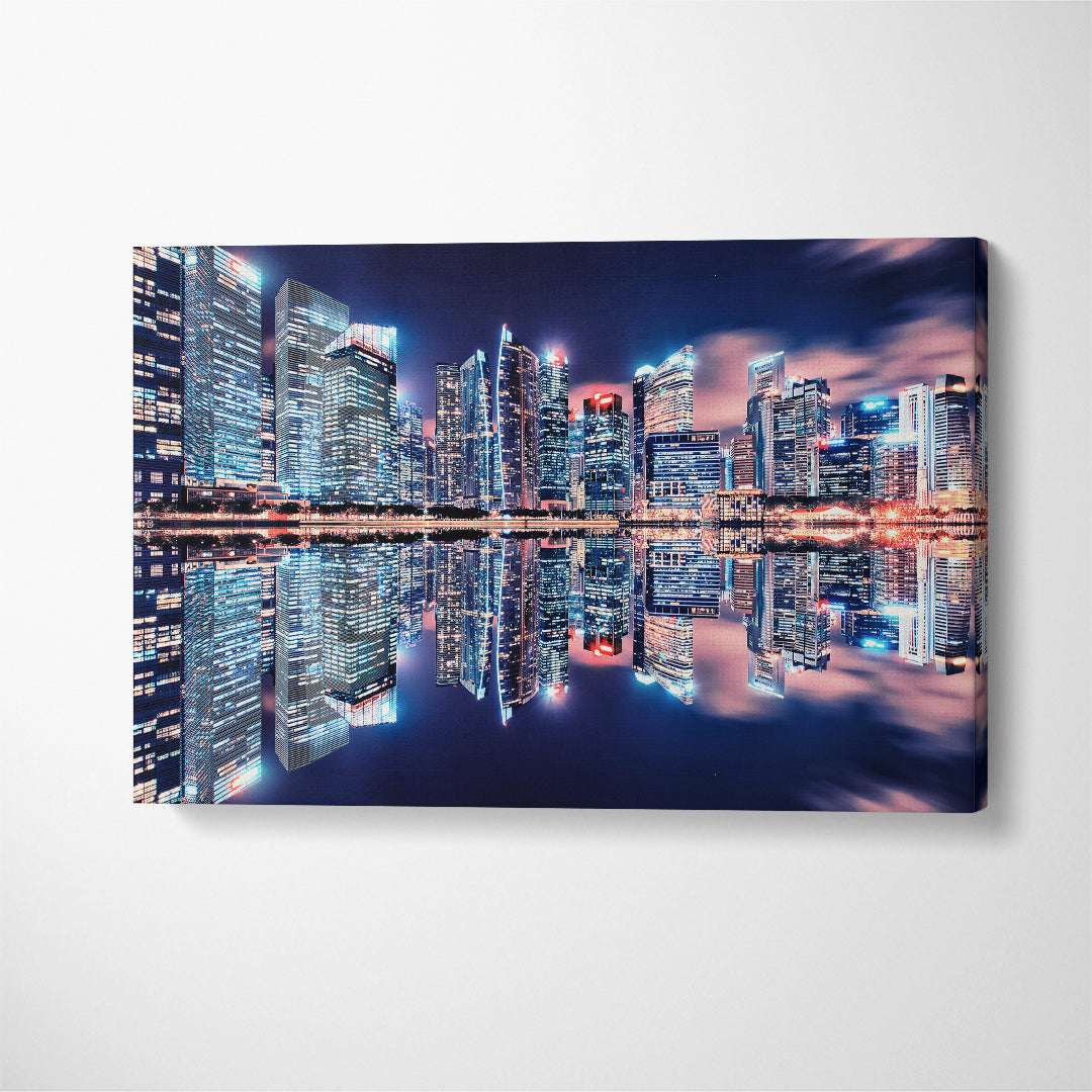 Marina Bay Singapore City Canvas Print ArtLexy 1 Panel 24"x16" inches 