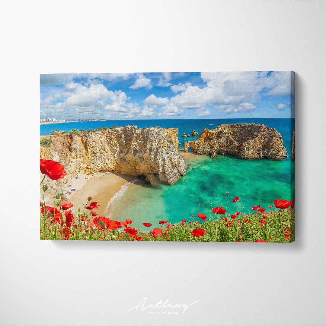 Amazing Landscape of Algarve Beach Portugal Canvas Print ArtLexy   