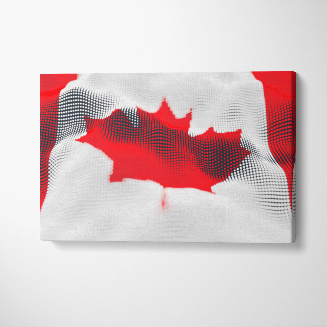 Abstract Canada Flag Canvas Print ArtLexy 1 Panel 24"x16" inches 