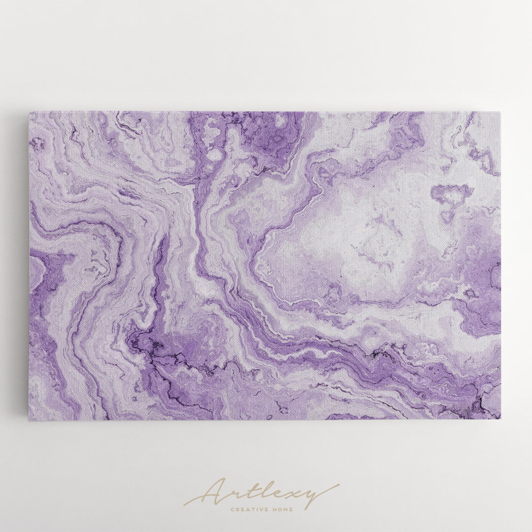 Purple Marble Abstract Pattern Canvas Print ArtLexy   