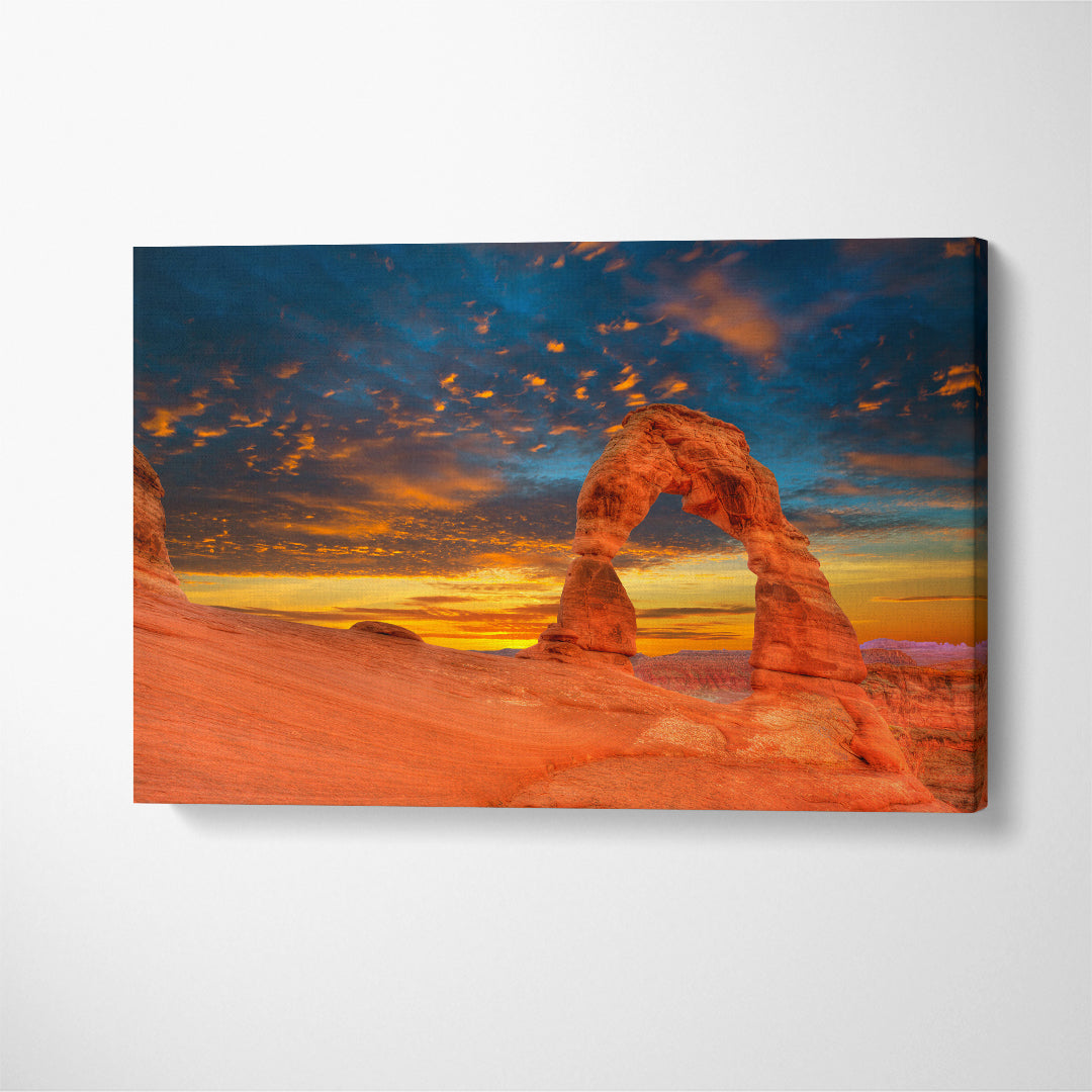 Delicate Arch Moab Utah USA Canvas Print ArtLexy 1 Panel 24"x16" inches 