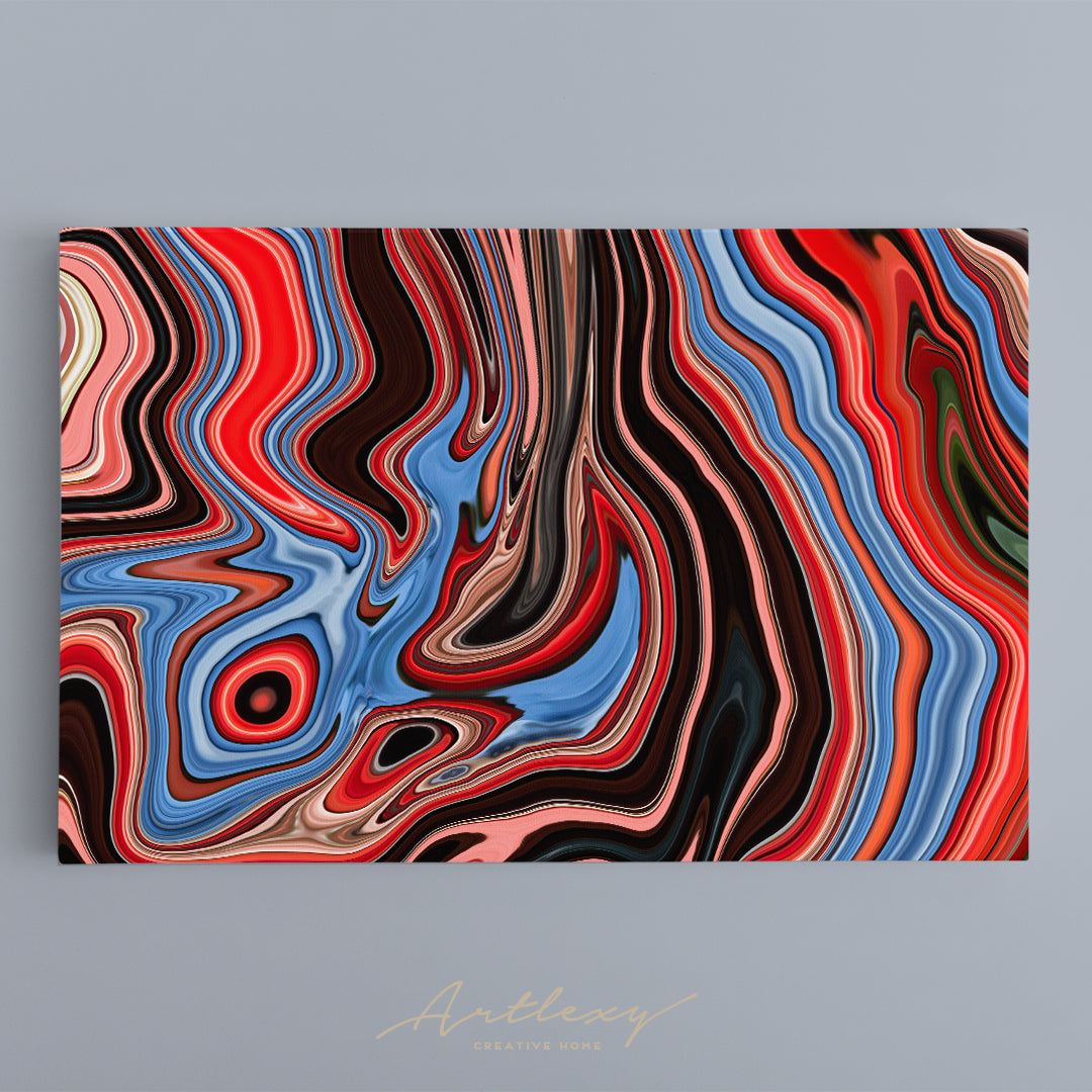 Colorful Marble Waves Canvas Print ArtLexy   