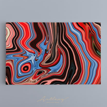 Colorful Marble Waves Canvas Print ArtLexy   