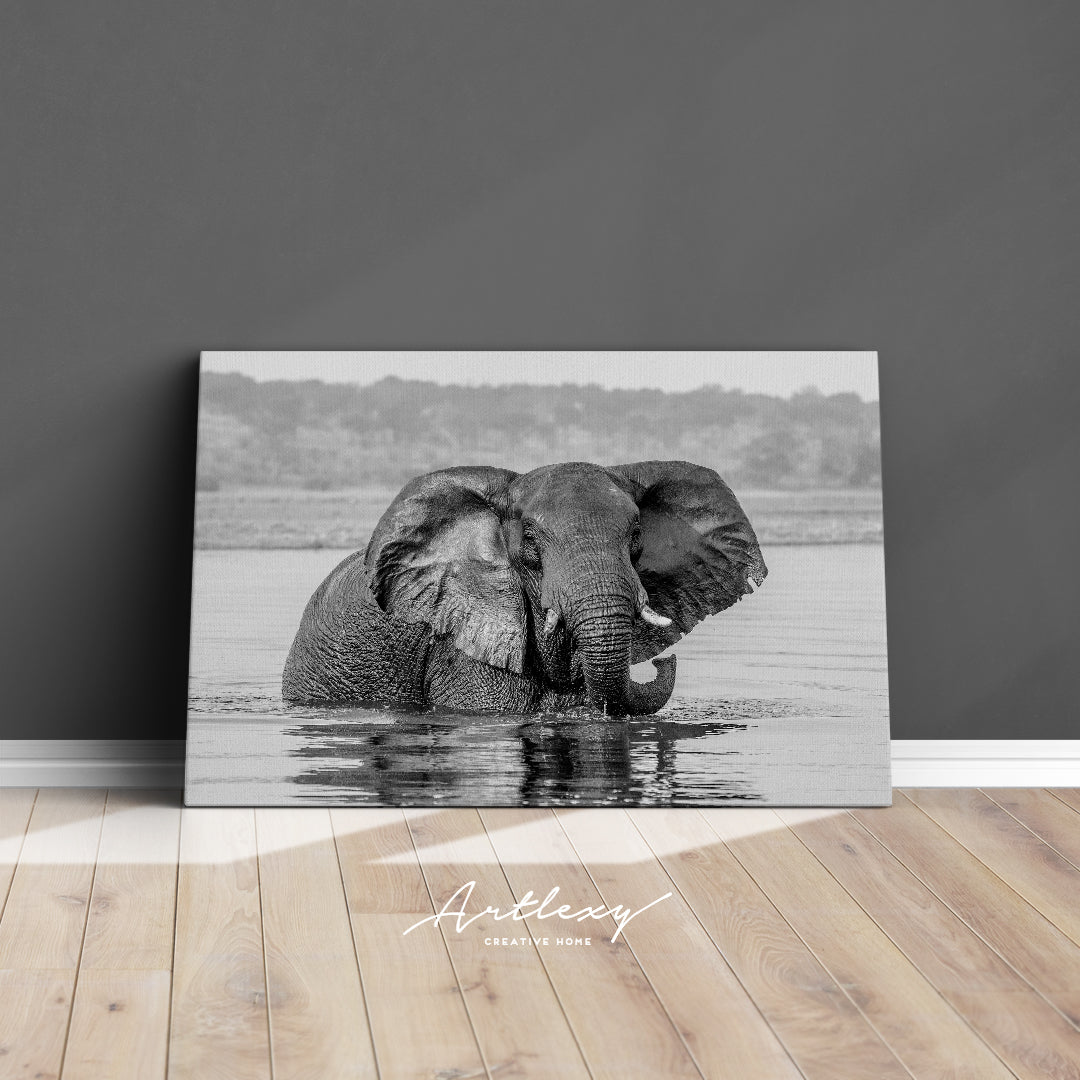 African Bush Elephant Canvas Print ArtLexy   
