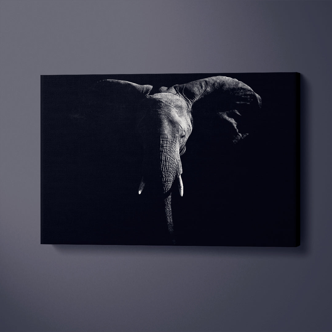 African Elephant Silhouette Canvas Print ArtLexy   