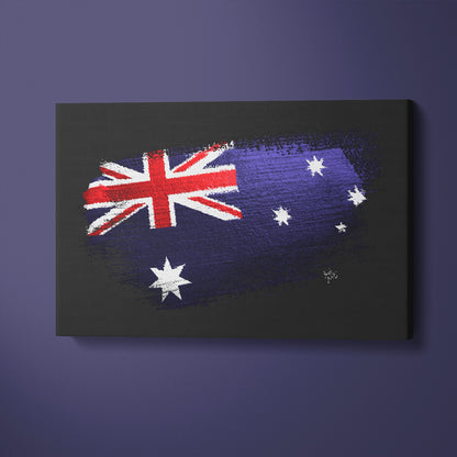 Australia Flag Canvas Print ArtLexy 1 Panel 24"x16" inches 