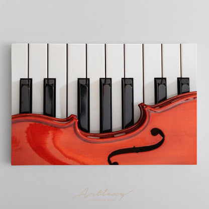 Classical Violin on Piano Keys Canvas Print ArtLexy   